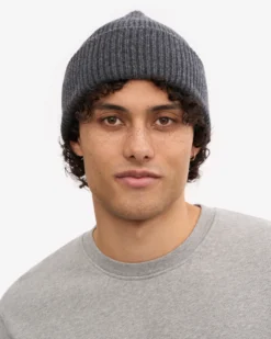 Merino Wool Hat - Lava Grey