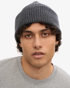 Merino Wool Hat - Lava Grey