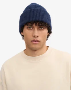 Merino Wool Hat - Marine Blue