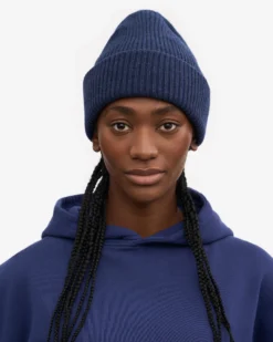 Merino Wool Hat - Marine Blue