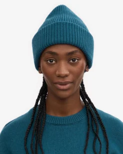 Merino Wool Hat - Ocean Green