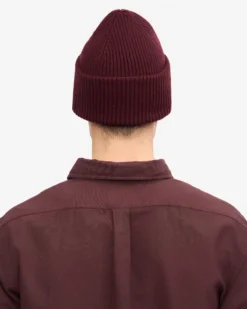 Merino Wool Hat - Oxblood Red