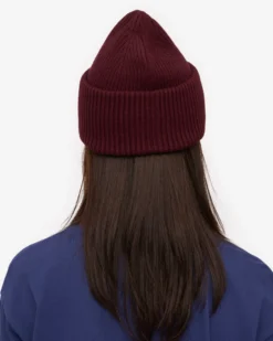 Merino Wool Hat - Oxblood Red