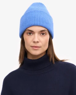 Merino Wool Hat - Pacific Blue