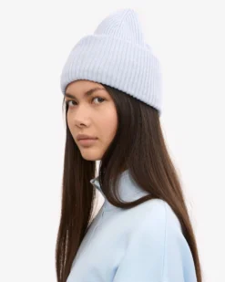 Merino Wool Hat - Polar Blue