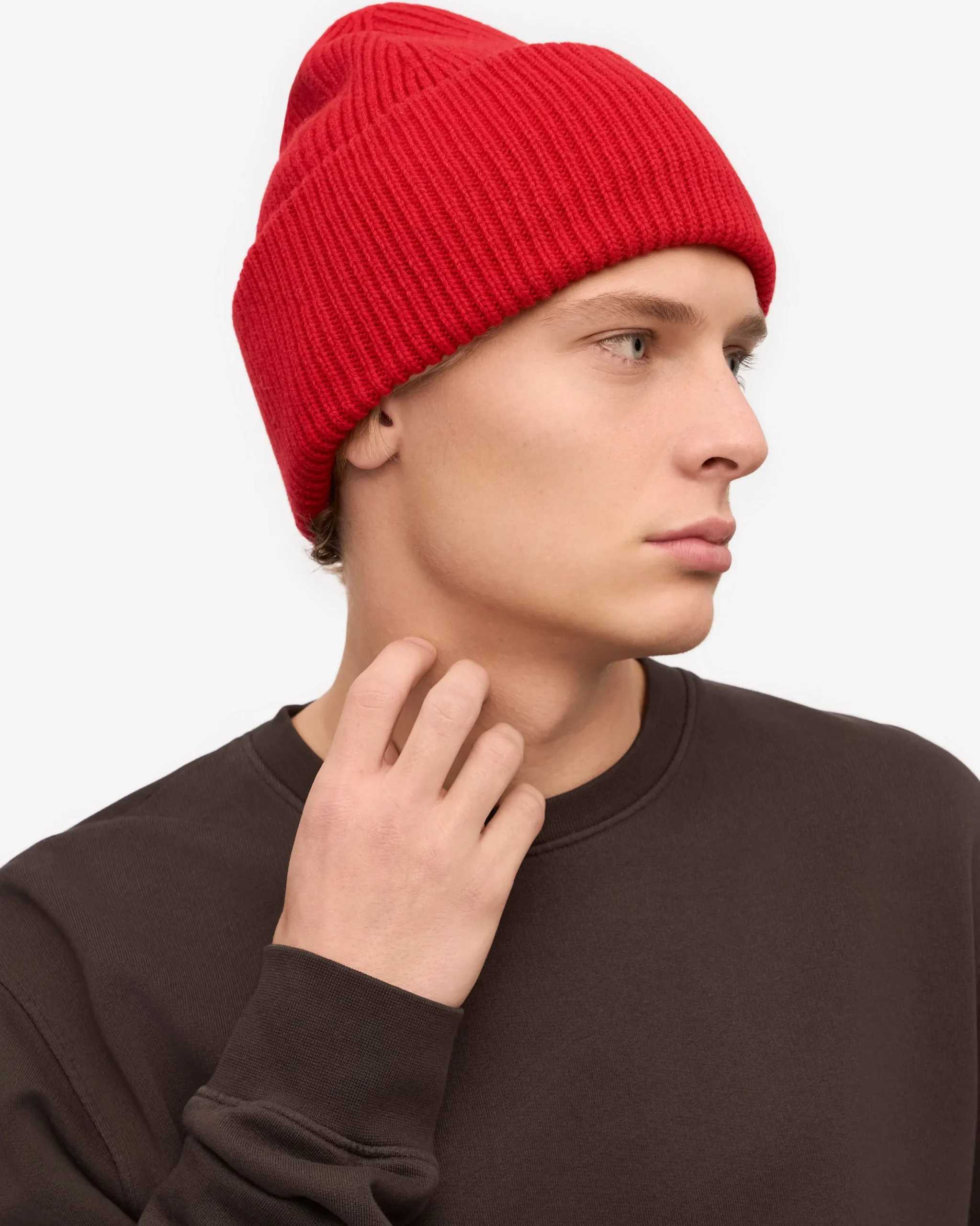 Merino Wool Hat - Scarlet Red