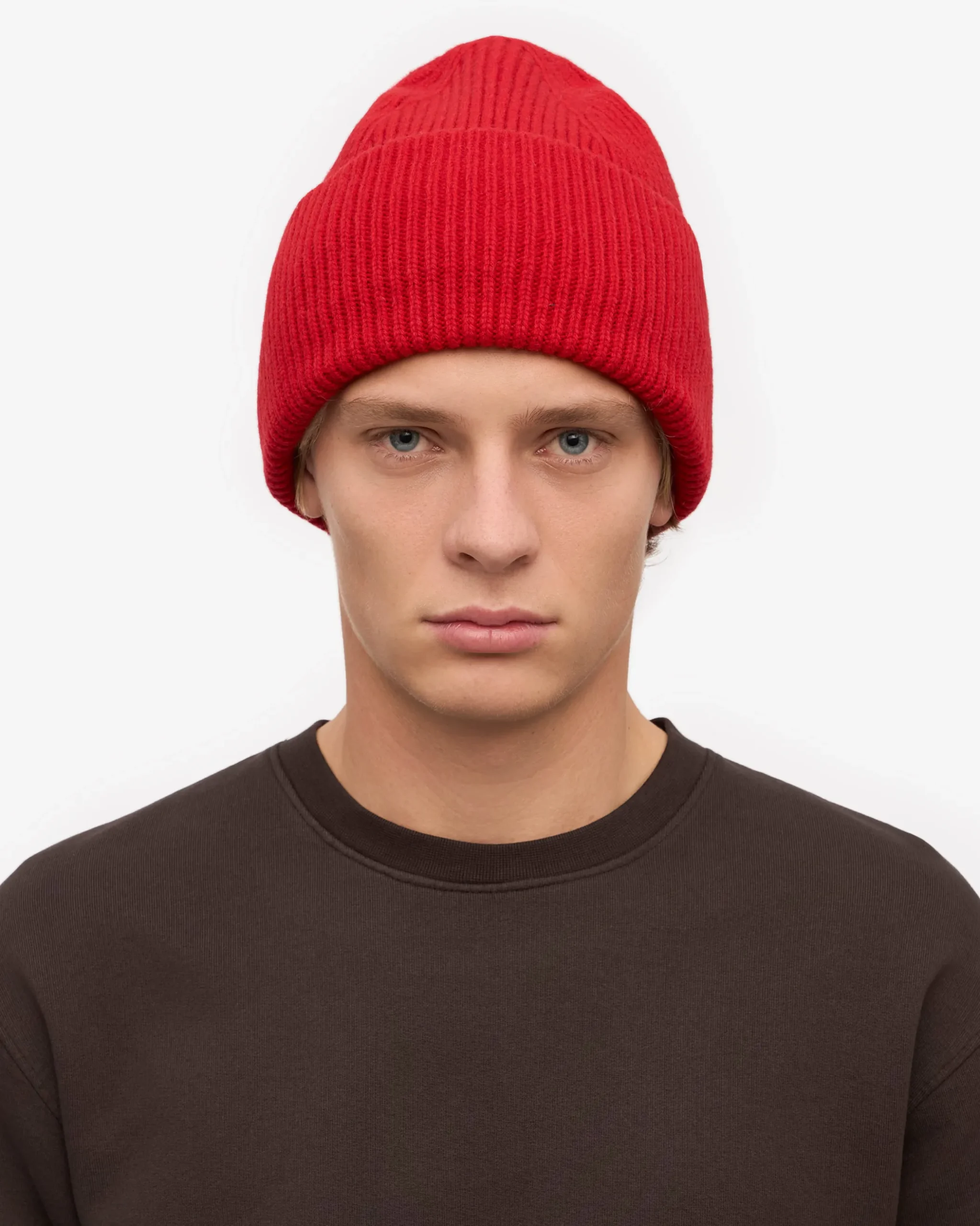 Merino Wool Hat - Scarlet Red