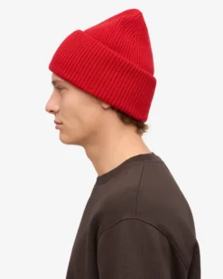 Merino Wool Hat - Scarlet Red