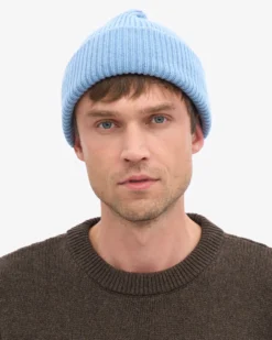 Merino Wool Hat - Seaside Blue