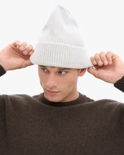Merino Wool Hat - Snow Melange