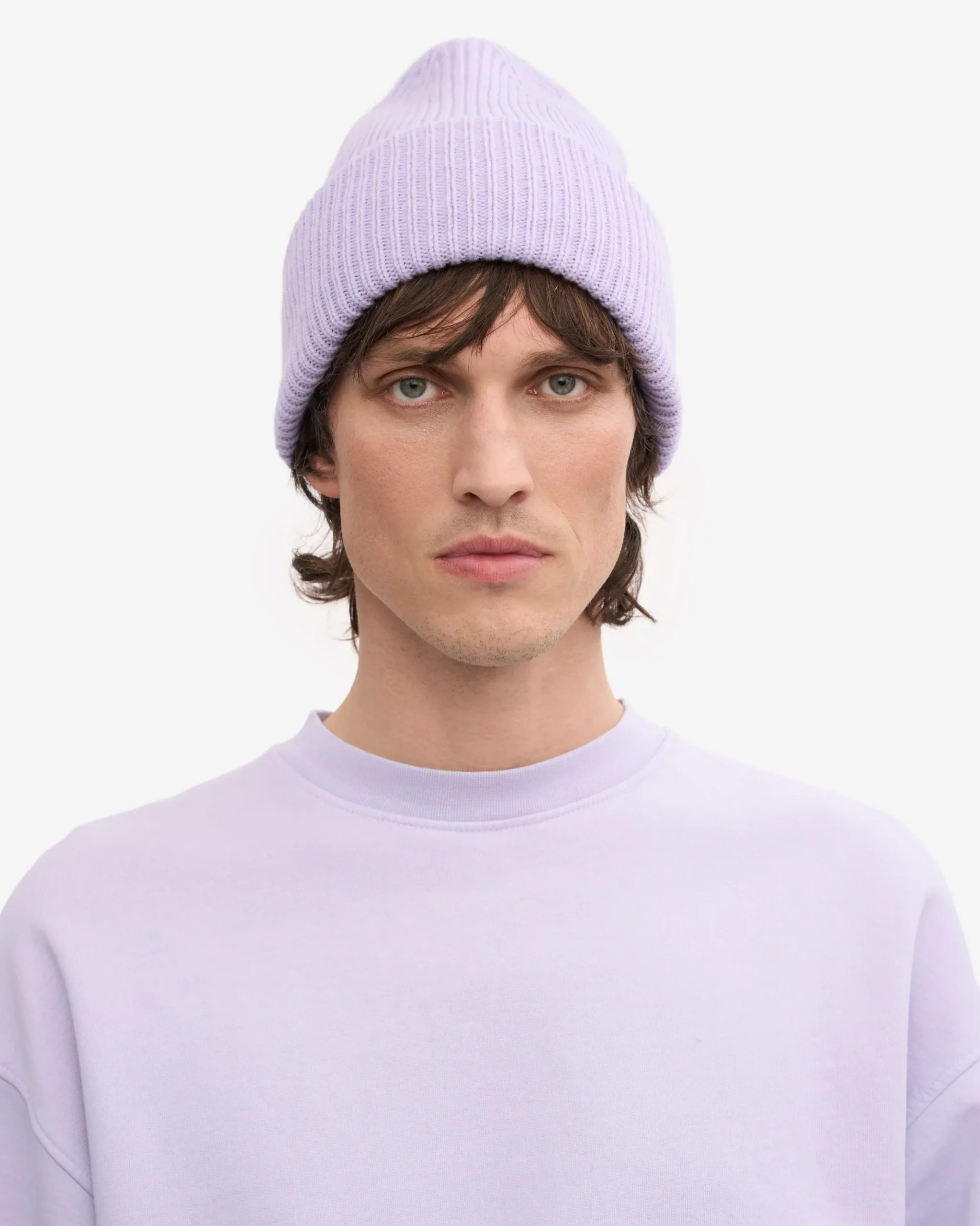 Merino Wool Hat - Soft Lavender