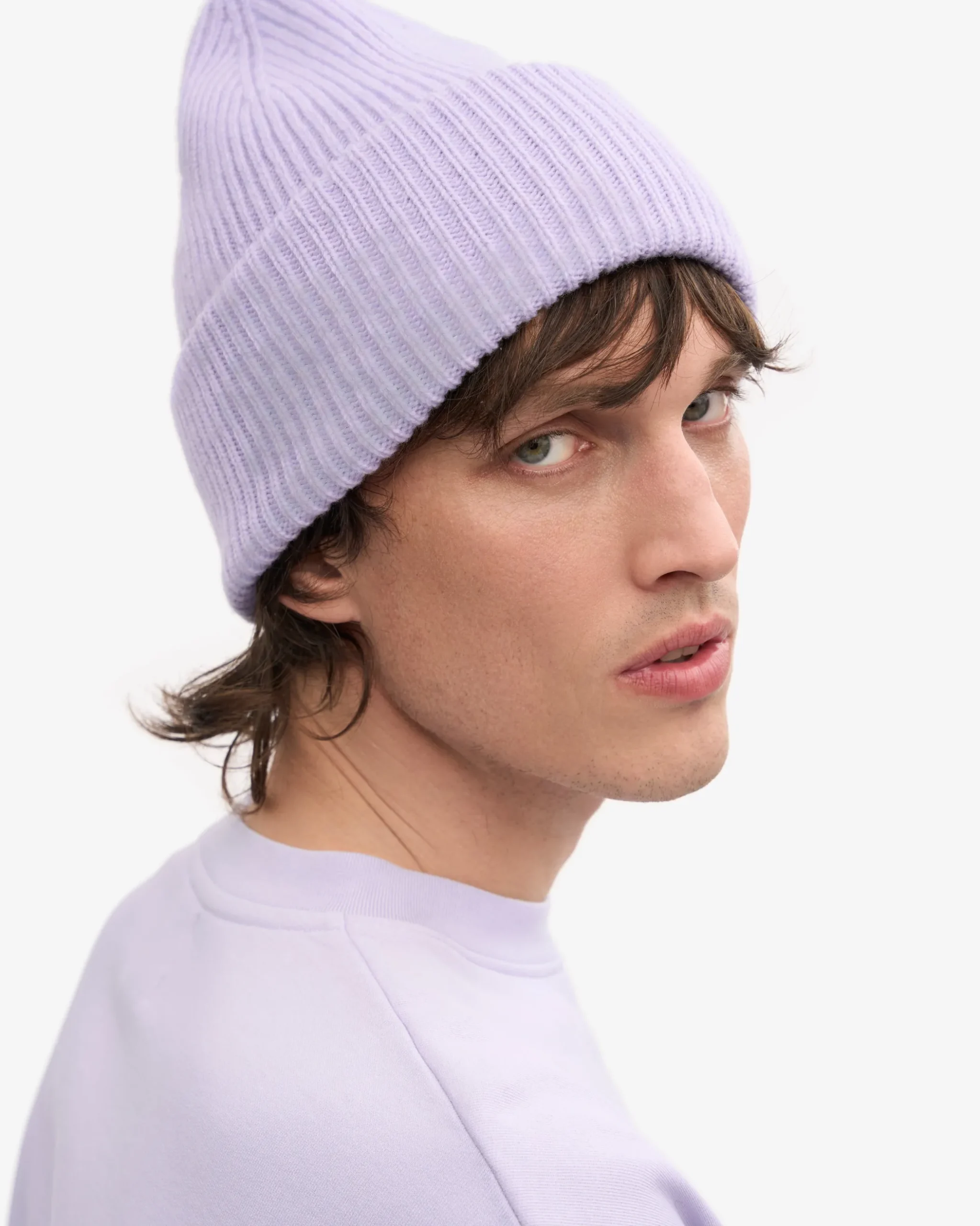 Merino Wool Hat - Soft Lavender