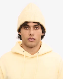 Merino Wool Hat - Soft Yellow
