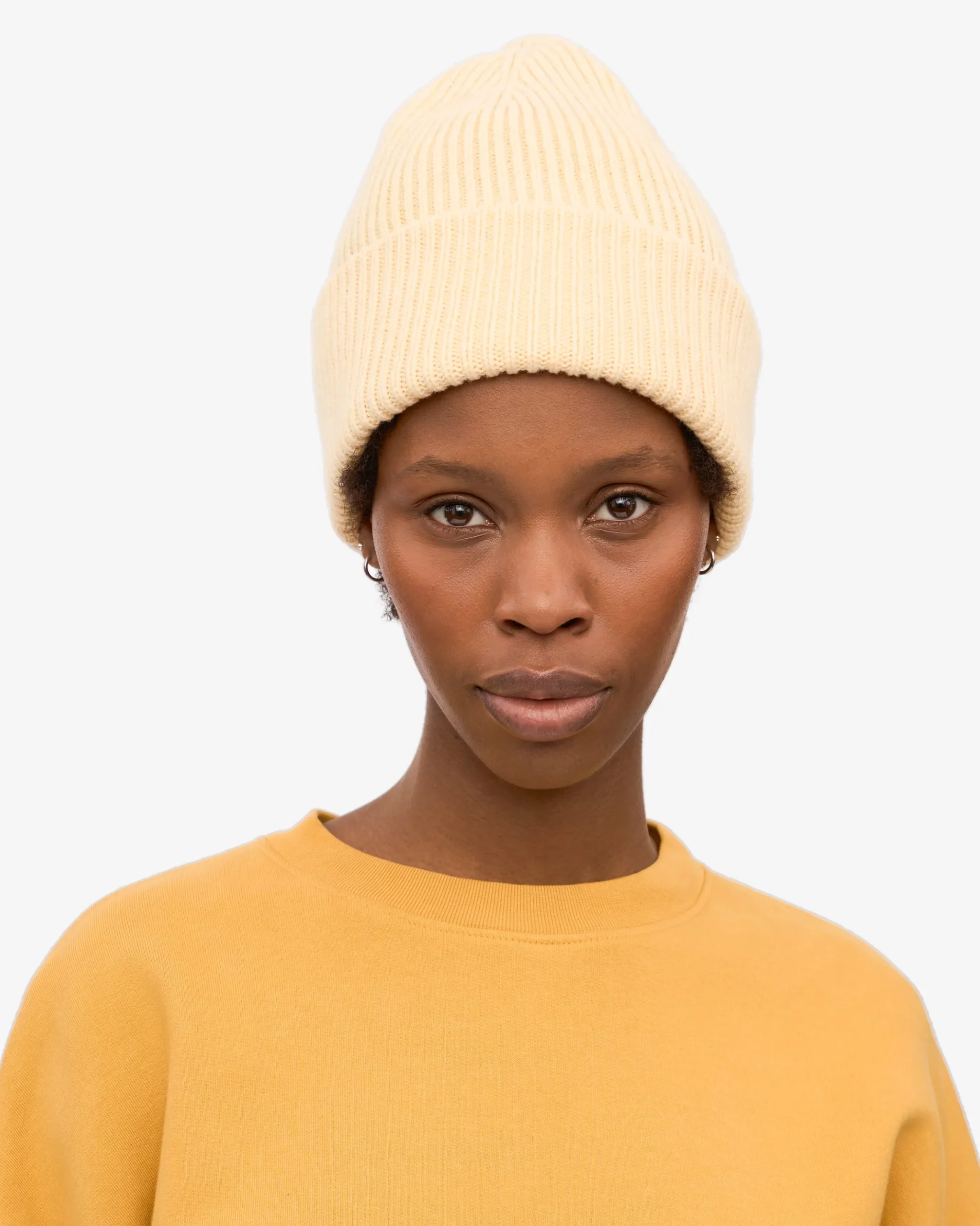 Merino Wool Hat - Soft Yellow