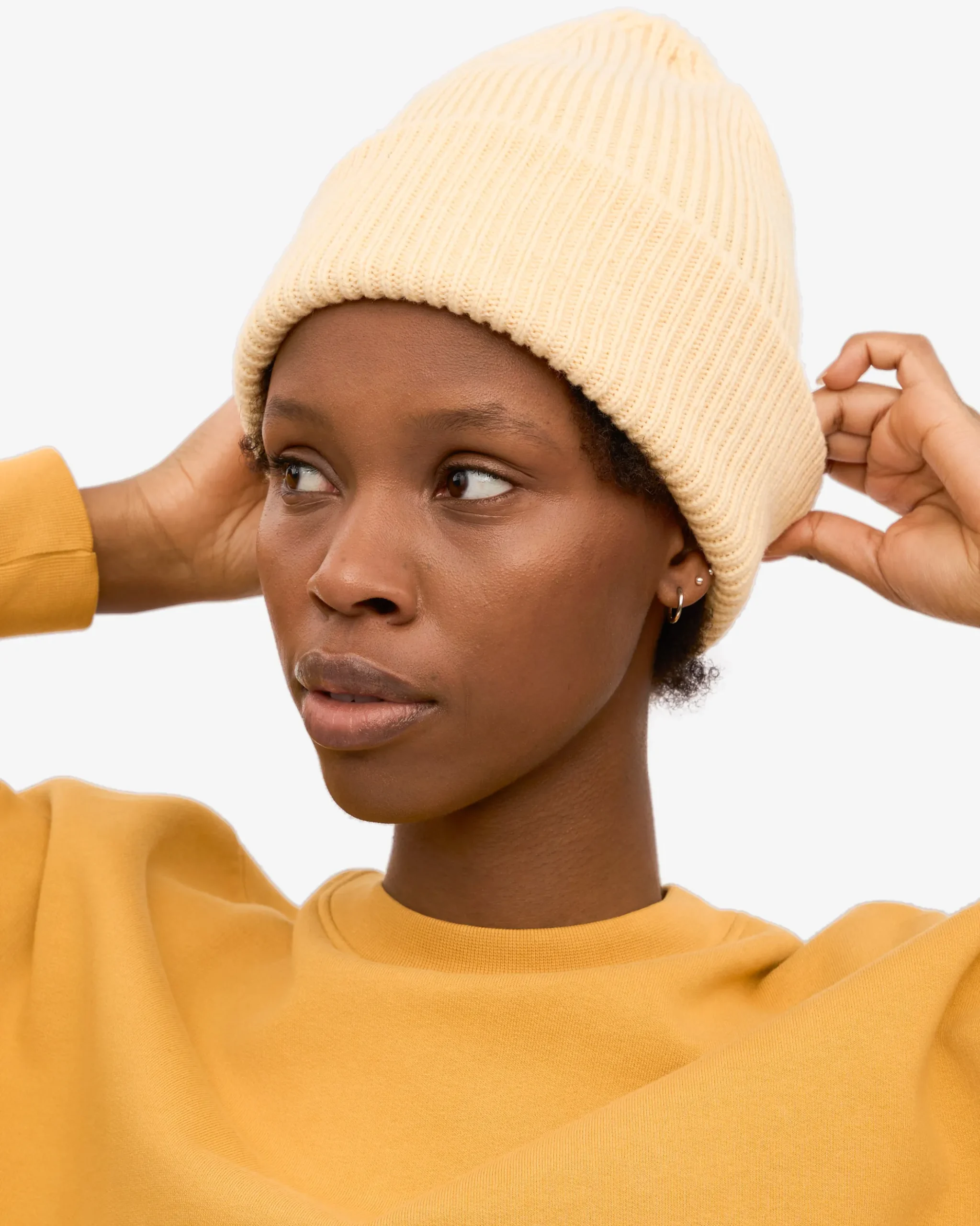 Merino Wool Hat - Soft Yellow
