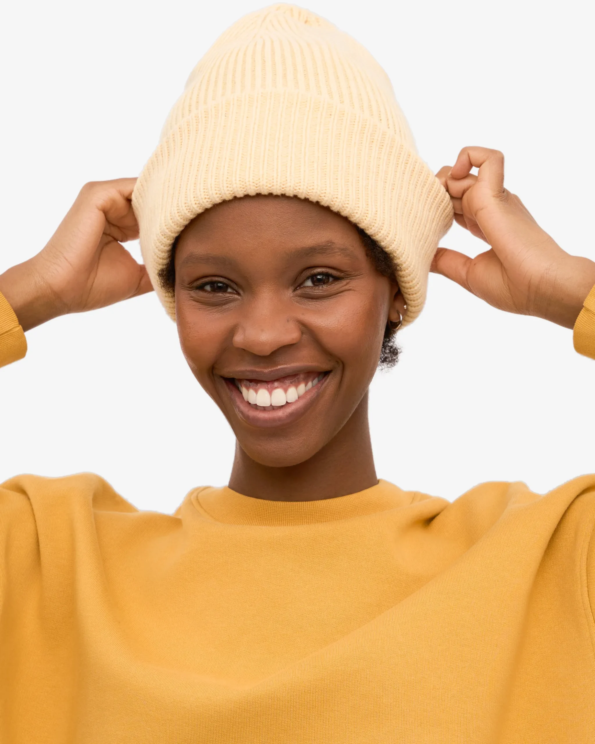 Merino Wool Hat - Soft Yellow