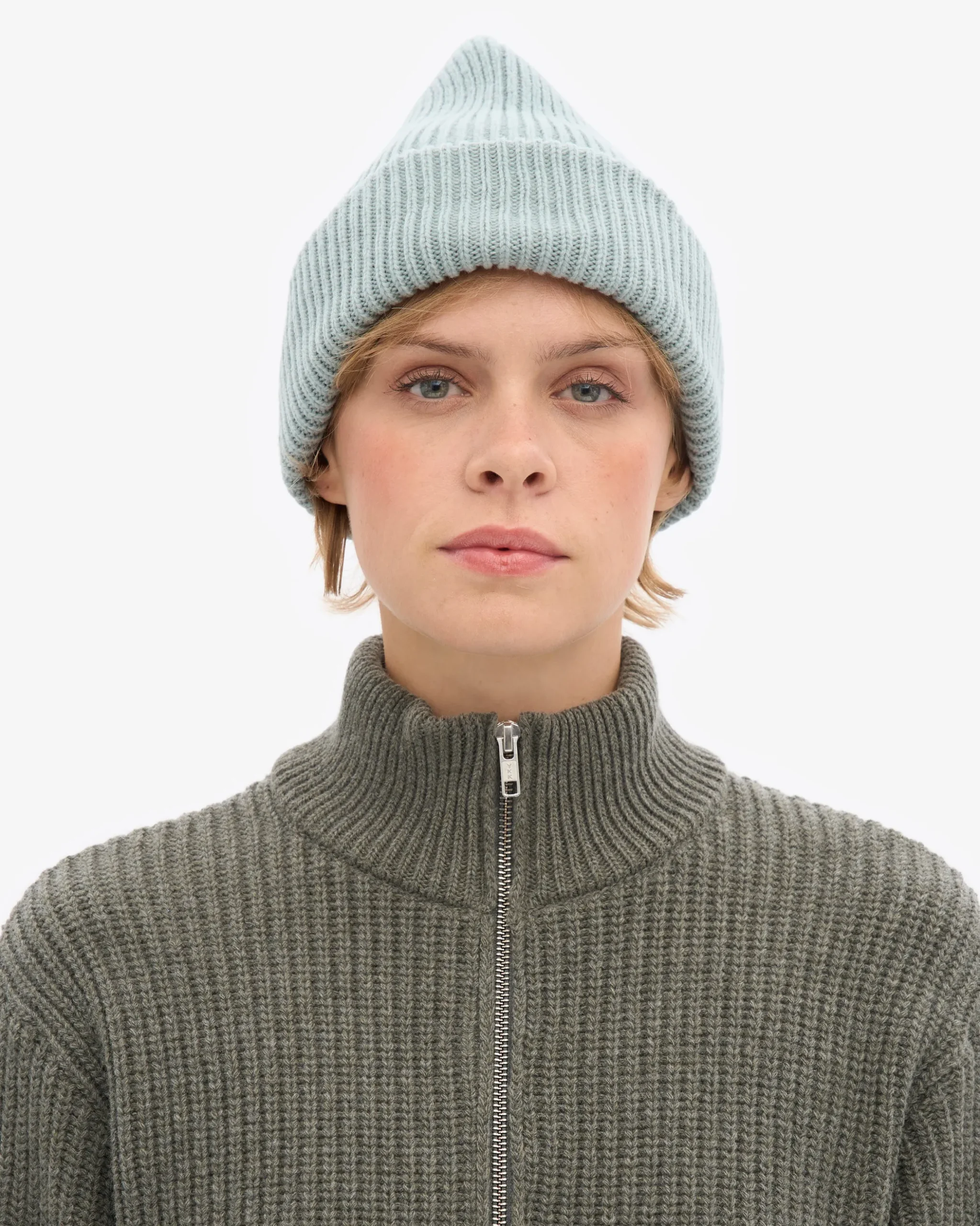 Merino Wool Hat - Steel Blue