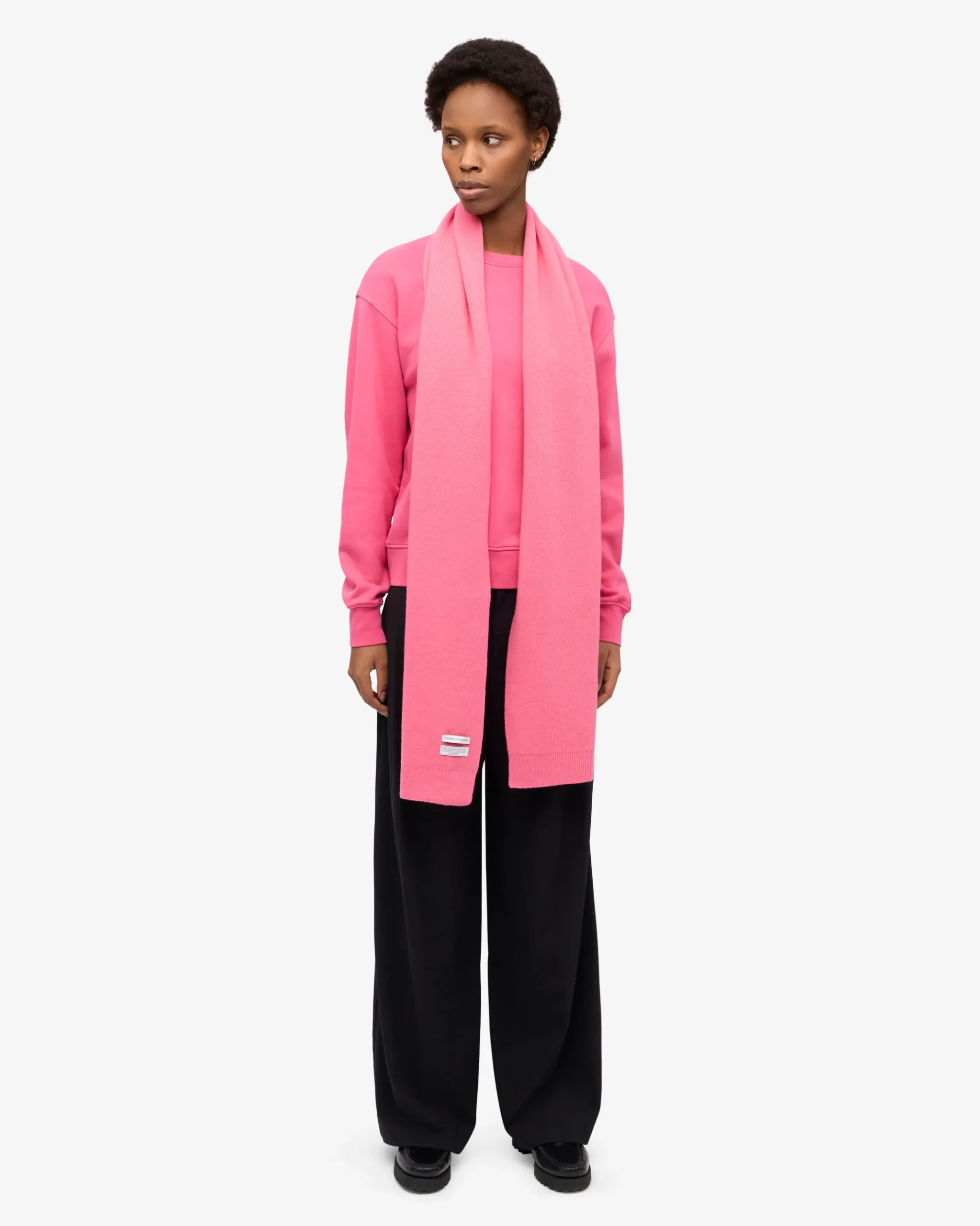 Merino Wool Scarf - Bubblegum Pink
