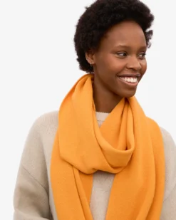 Merino Wool Scarf - Burned Yellow