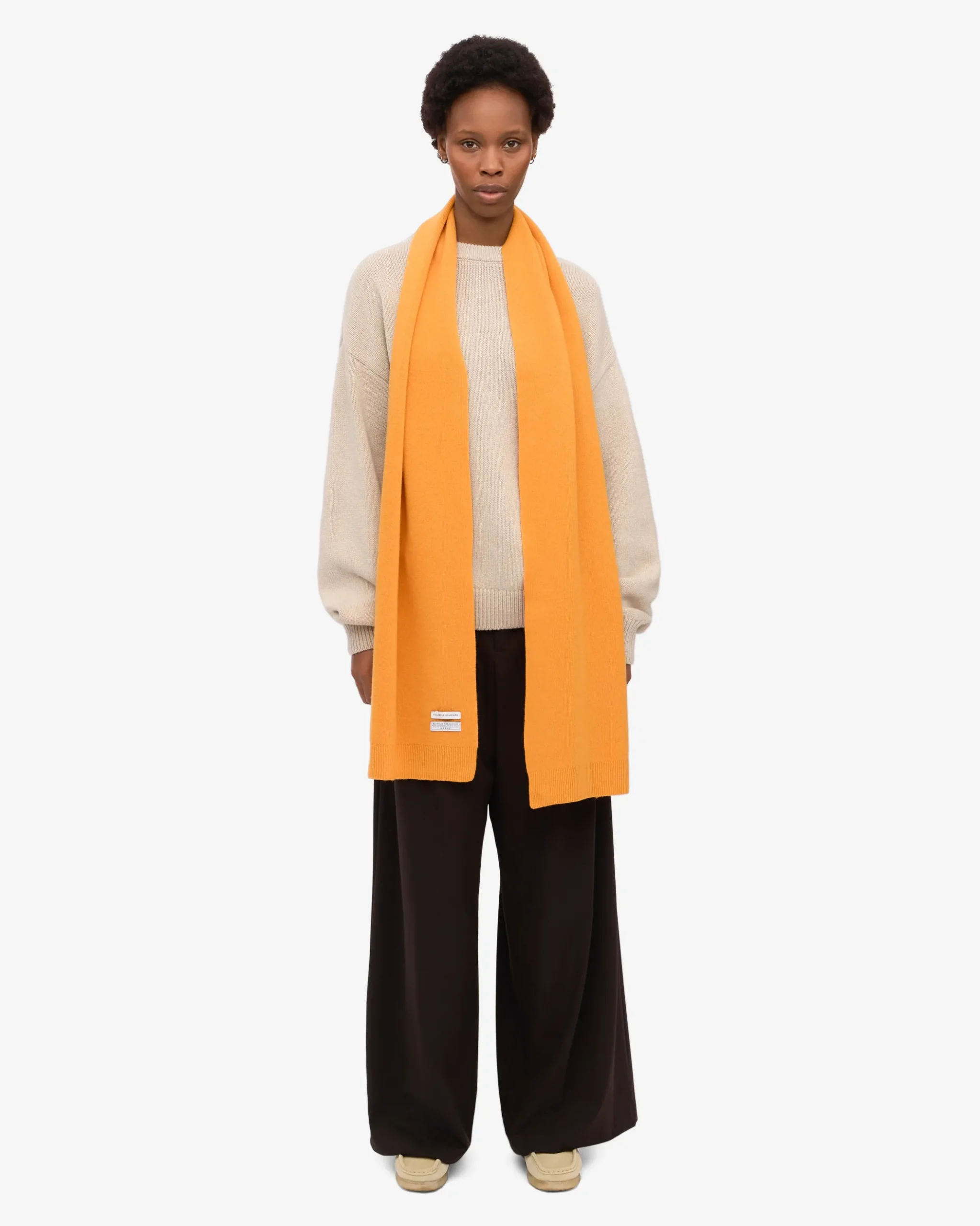 Merino Wool Scarf - Burned Yellow