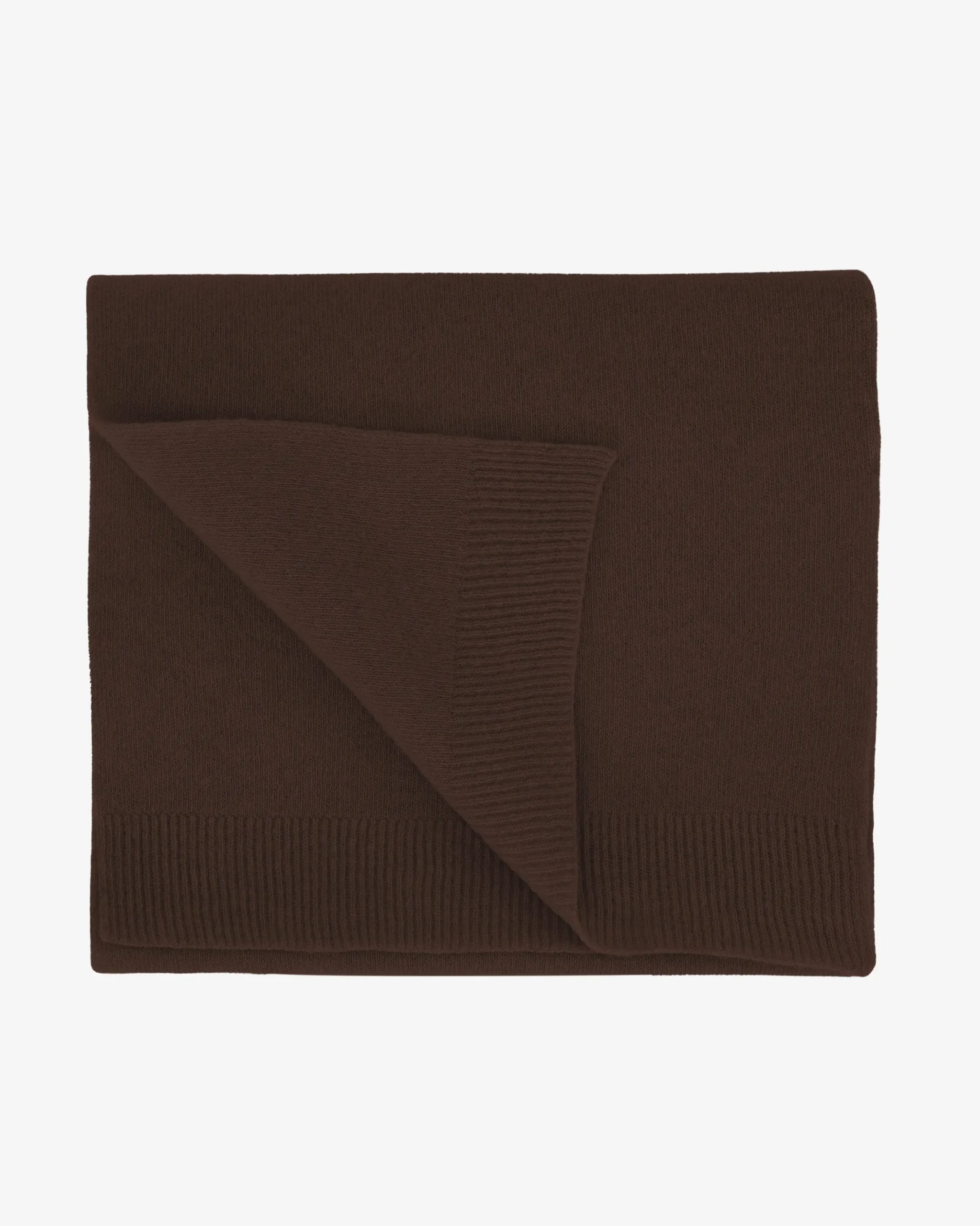 Merino Wool Scarf - Coffee Brown