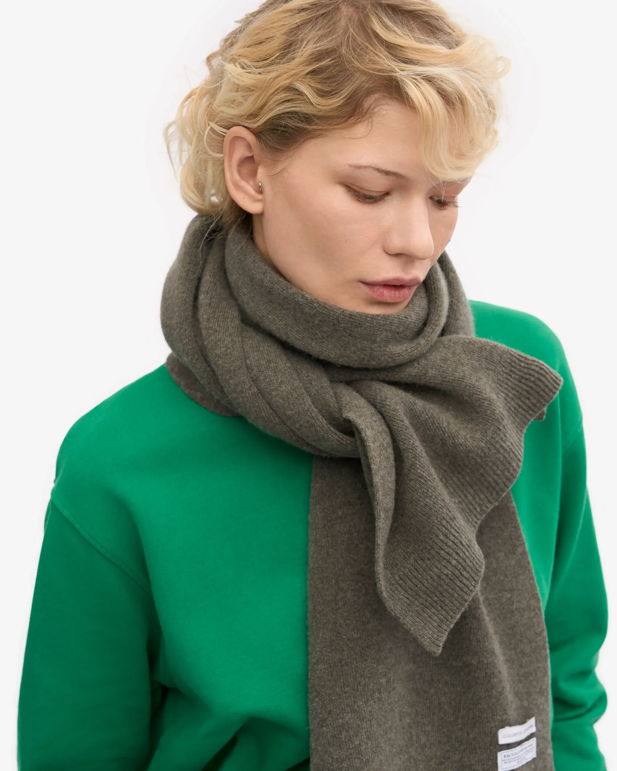 Merino Wool Scarf - Dusty Olive