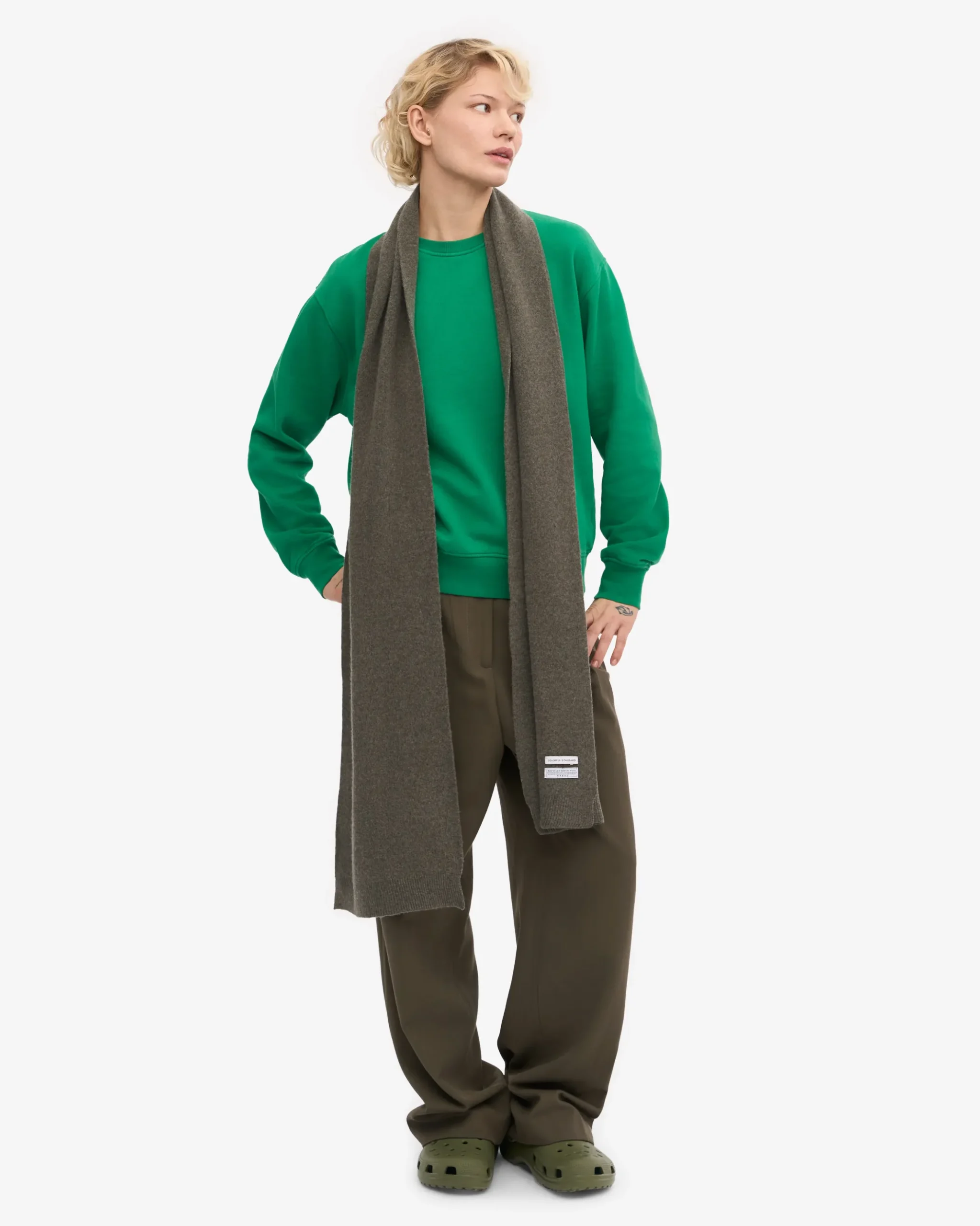 Merino Wool Scarf - Dusty Olive