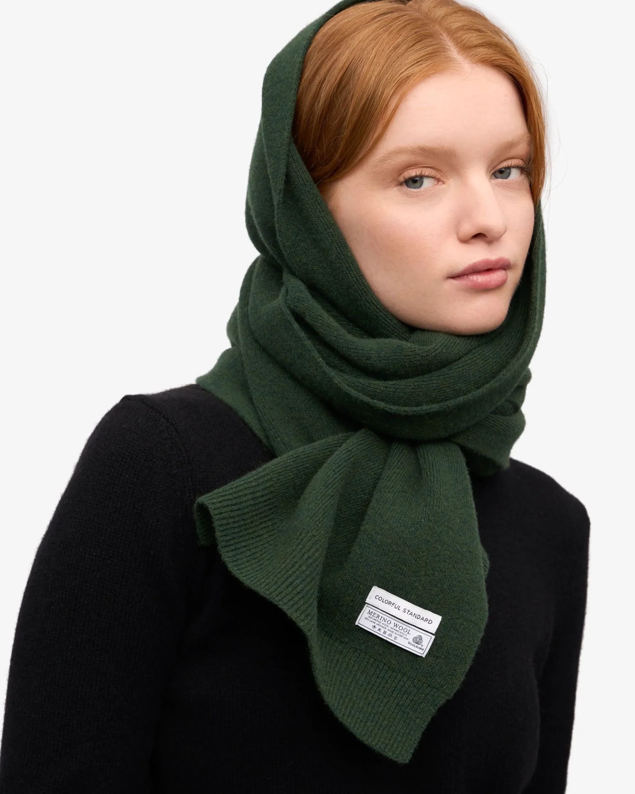 Merino Wool Scarf - Emerald Green