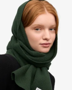 Merino Wool Scarf - Emerald Green