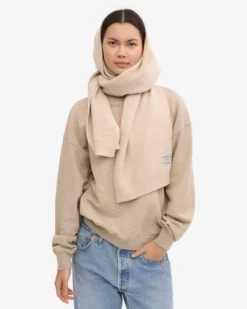 Merino Wool Scarf - Ivory White