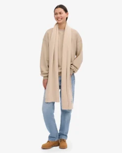 Merino Wool Scarf - Ivory White