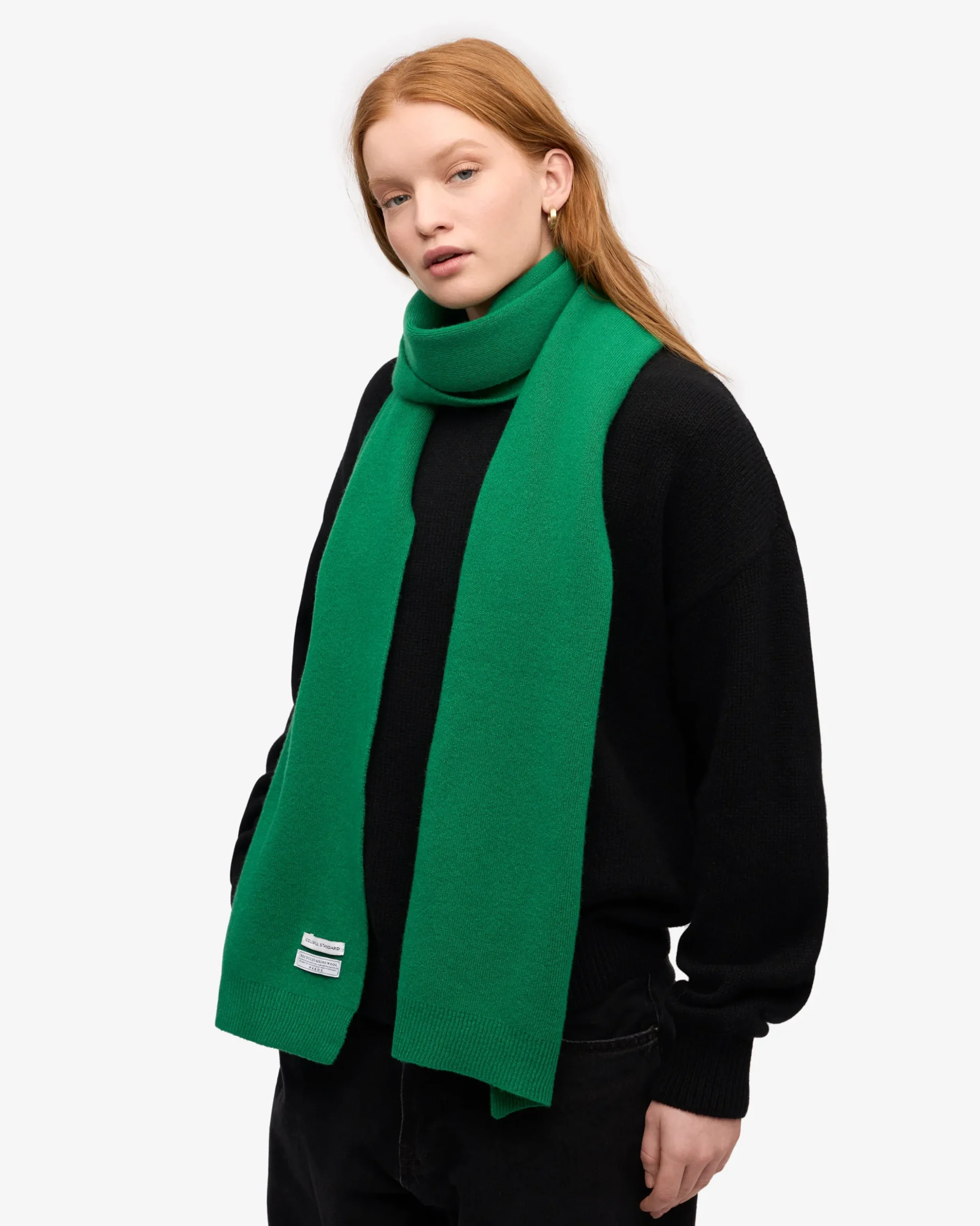 Merino Wool Scarf - Kelly Green