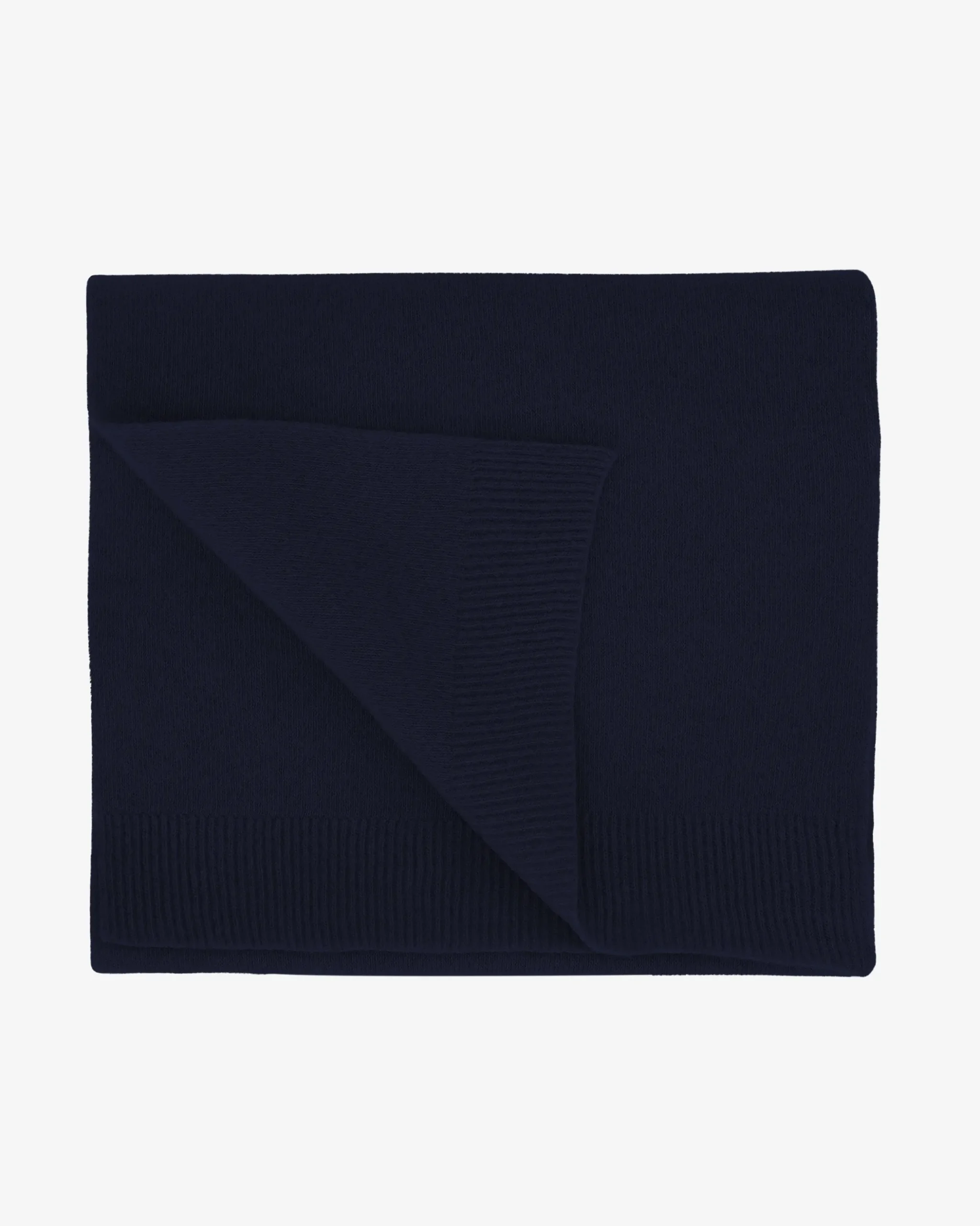 Merino Wool Scarf - Navy Blue