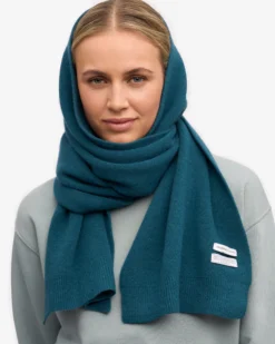 Merino Wool Scarf - Ocean Green