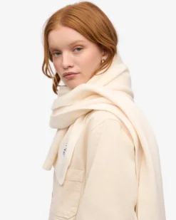 Merino Wool Scarf - Optical White