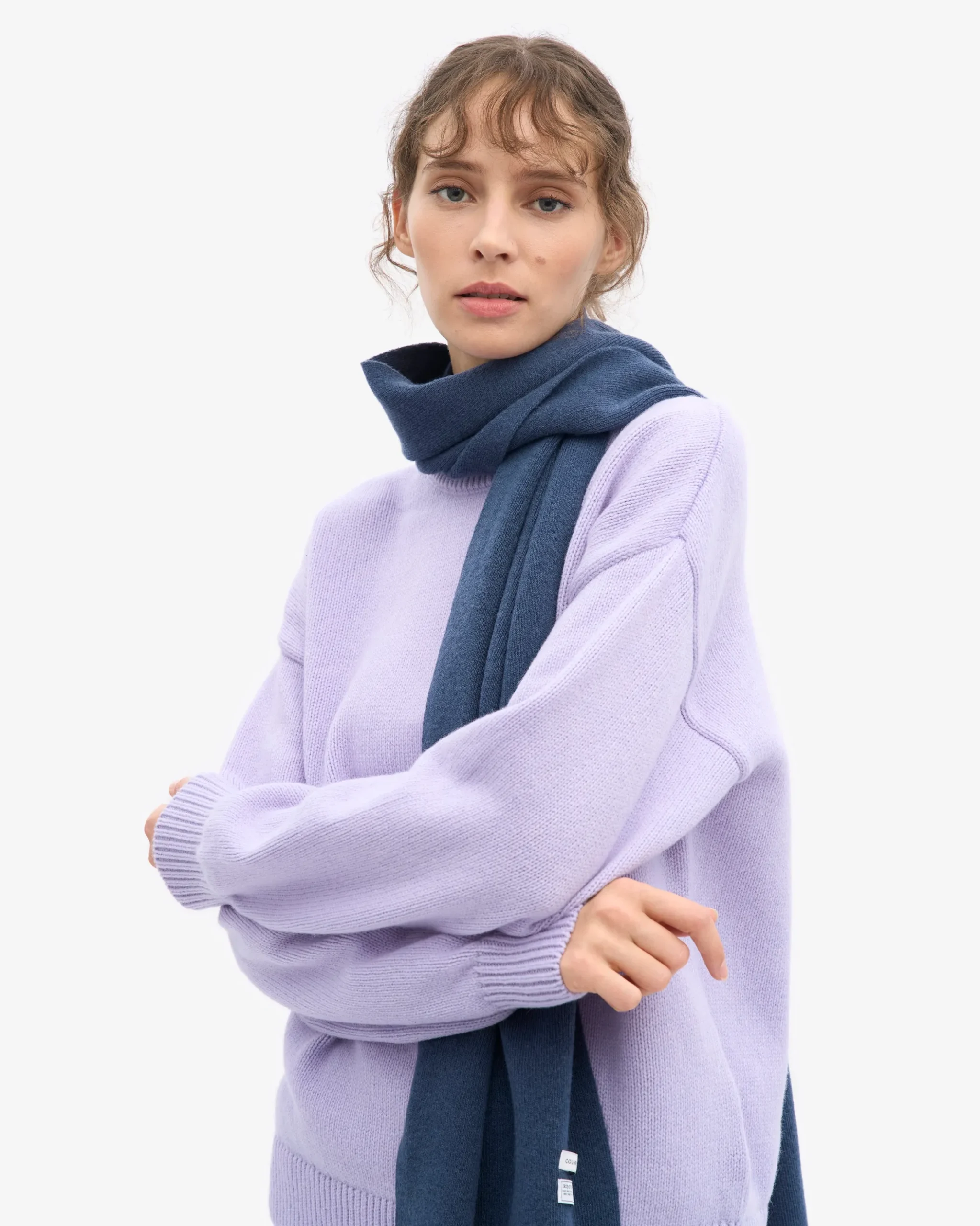 Merino Wool Scarf - Petrol Blue
