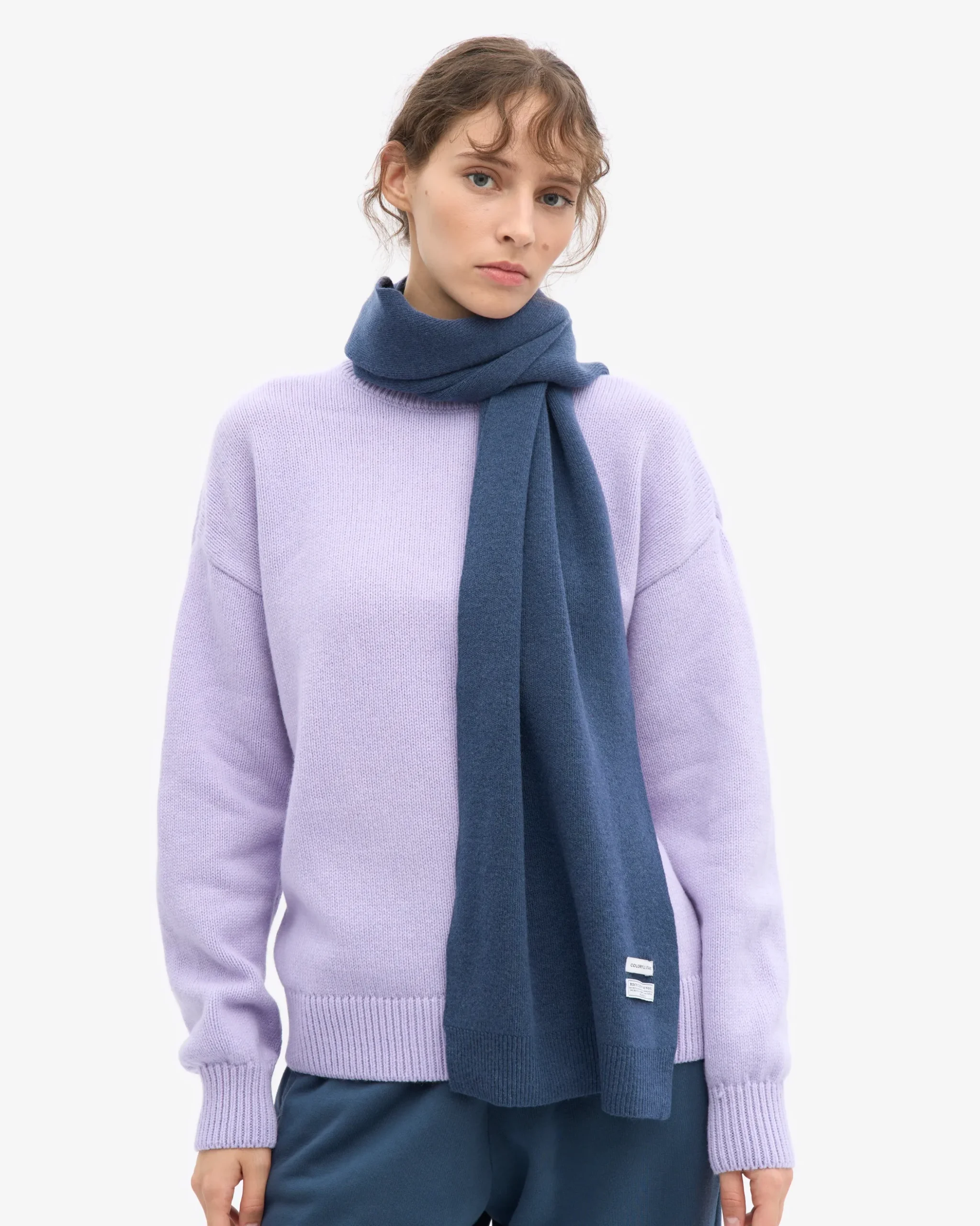 Merino Wool Scarf - Petrol Blue
