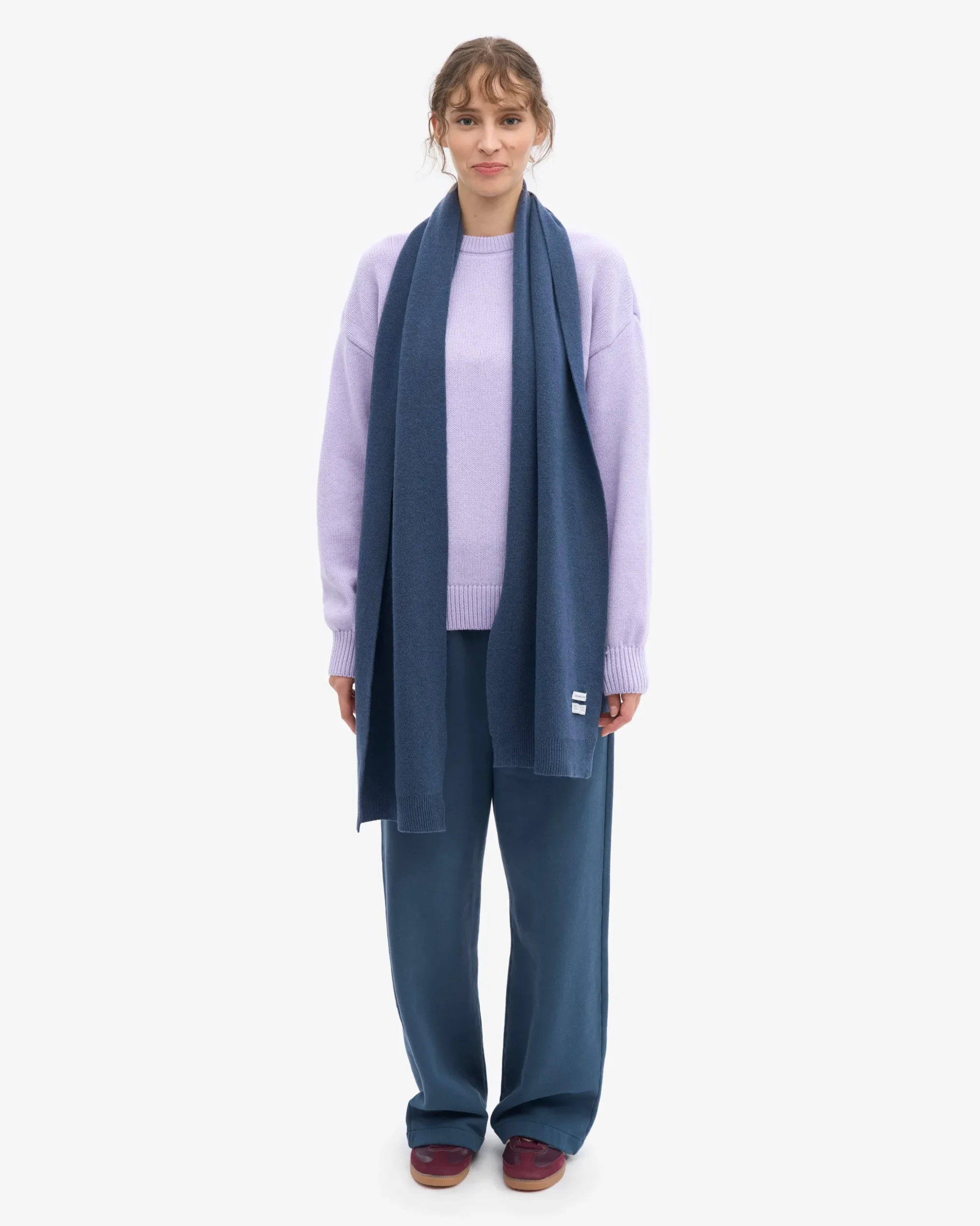 Merino Wool Scarf - Petrol Blue