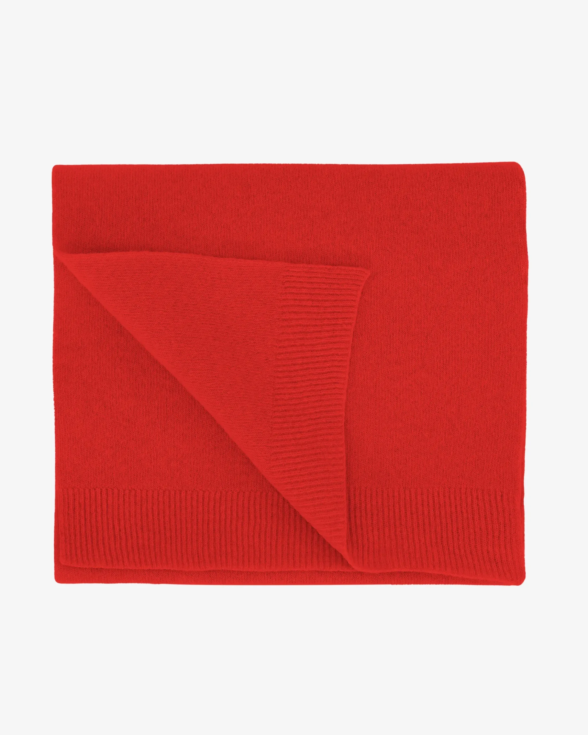 Merino Wool Scarf - Red Tangerine