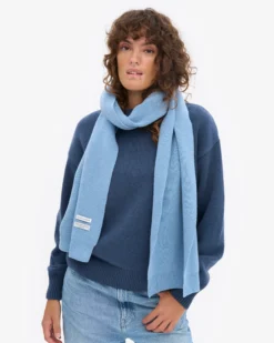 Merino Wool Scarf - Seaside Blue