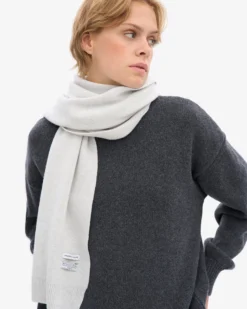 Merino Wool Scarf - Snow Melange