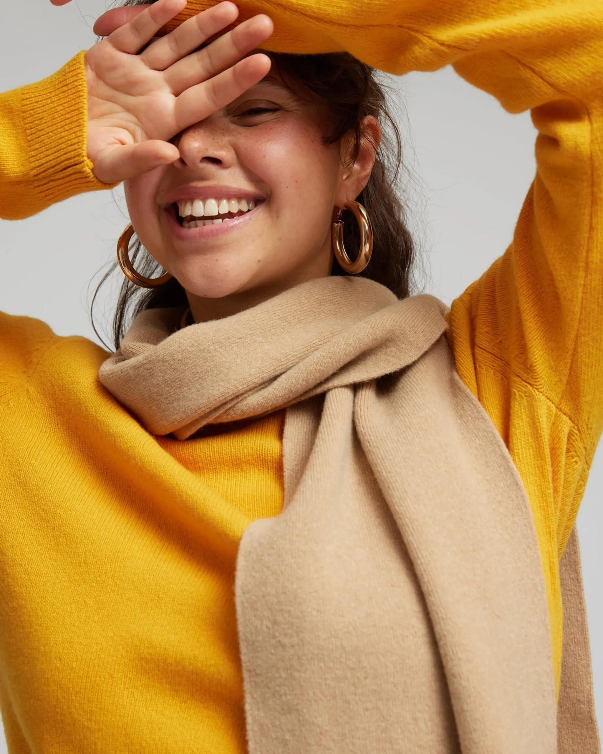 Merino Wool Scarf - Soft Yellow