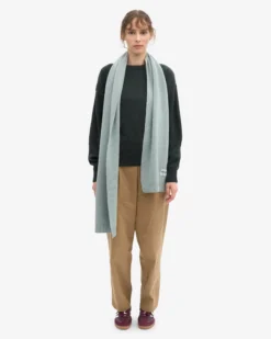 Merino Wool Scarf - Steel Blue