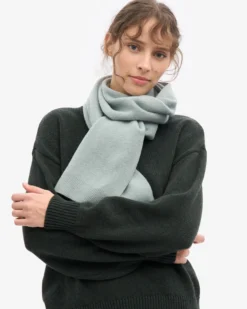 Merino Wool Scarf - Steel Blue