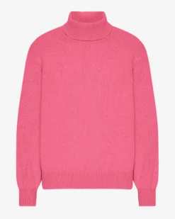 Merino Wool Turtleneck - Bubblegum Pink