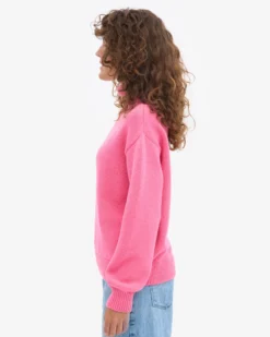 Merino Wool Turtleneck - Bubblegum Pink