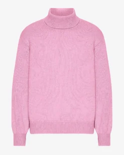Merino Wool Turtleneck - Cherry Blossom