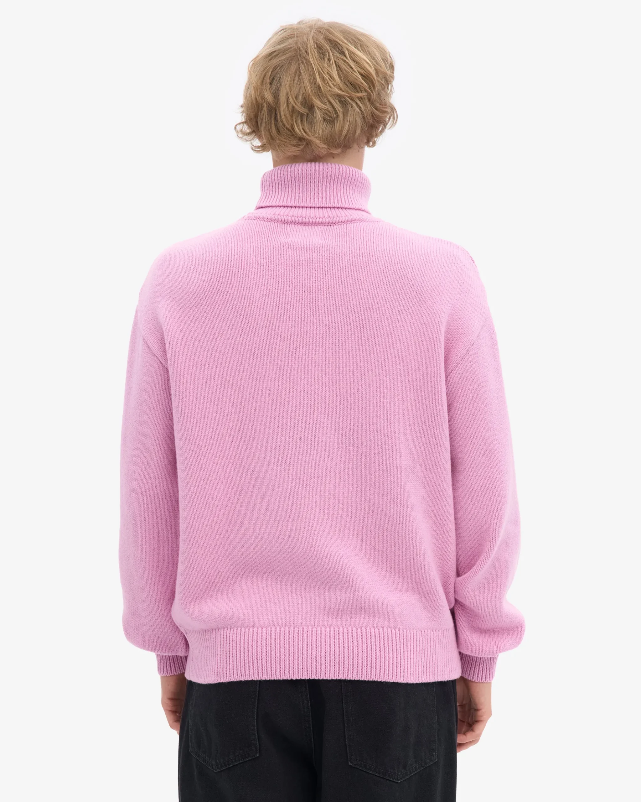 Merino Wool Turtleneck - Cherry Blossom