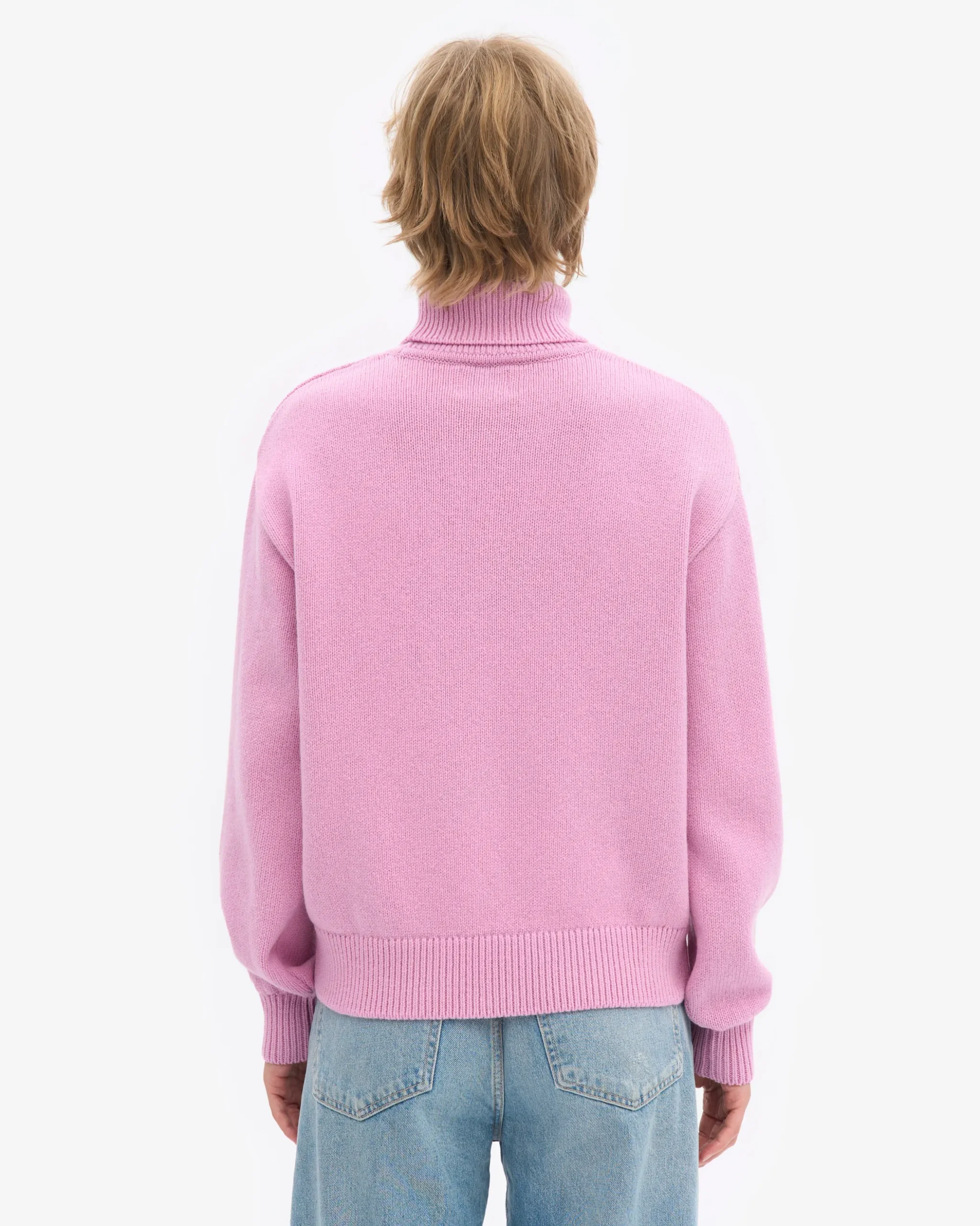Merino Wool Turtleneck - Cherry Blossom
