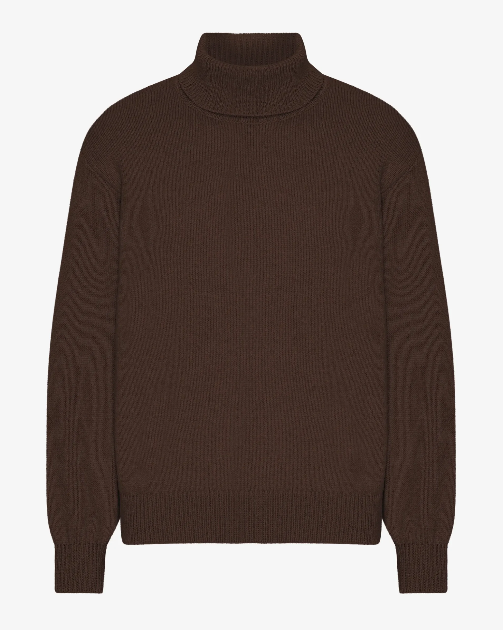Merino Wool Turtleneck - Coffee Brown